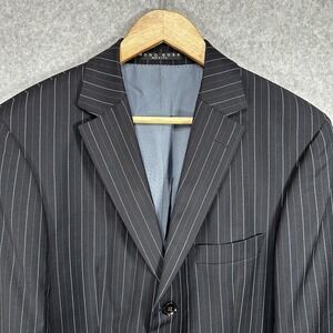 HUGO BOSS Rossellini Movie Navy Blue Pinstripe Sport Coat Blazer Jacket SZ‎ 40L